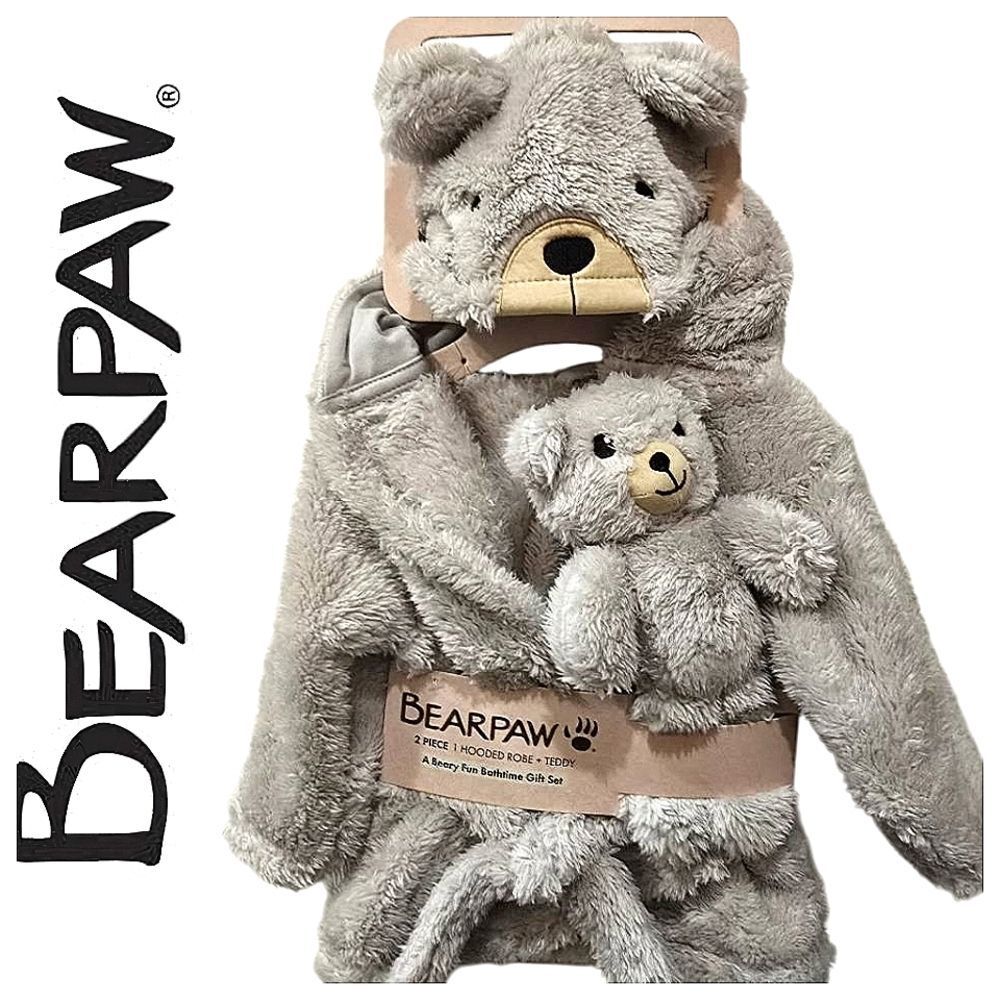 Bearpaw 2-PC Hooded Robe & Teddy A Beary Fun Bathtime Gift‎ Set